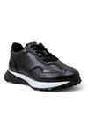 Libero 4821 Hakiki Deri Erkek Ayakkabı - Siyah Beyaz